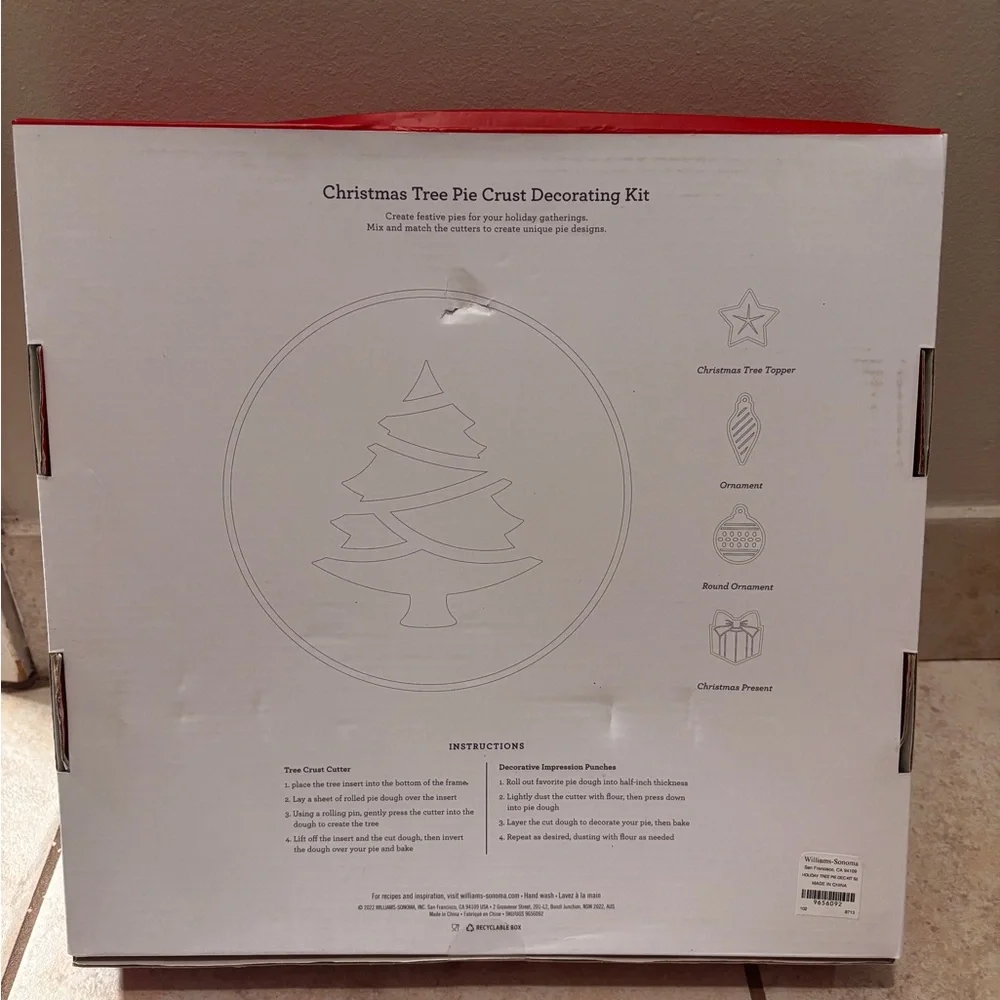 Christmas Tree Pie Crust Decorating Kit